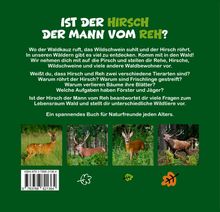 Titel: "IST DER HIRSCH DER MANN VOM REH?" Drei Fotos zeigen Hirsche und Rehe in der Natur.