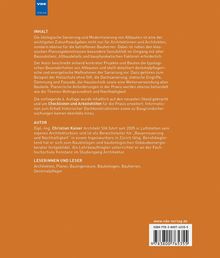 Ein Buchrücken mit Text über ökologische Sanierung und Modernisierung von Altbauten, Autor Christian Kaiser.