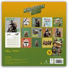 "The Mandalorian and Grogu," mehrere Szenen mit Charakteren. Links unten Kalenderblatt. Enthält "The Mandalorian" Kunst.