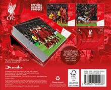 "OFFICIAL LICENSED PRODUCT" und "MOMENTS FROM LIVERPOOL FC'S GREATEST GAMES AT ANFIELD, WITH TRIVIA QUESTIONS" auf rotem Hintergrund. Links oben das LFC-Logo.