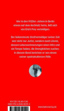 Erich Frey: Raubmord vor Gericht, Buch