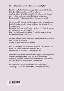 Text über eine intensive Geschichte:
Kim glaubt, nach Klinikaufenthalt sei das Schlimmste vorbei. Doch alte Bindungen und Ängste tauchen neu auf.