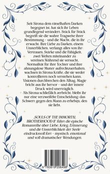 Text über Sironas Begegnung mit Darken, Veränderung ihres Lebens, Liebe, Vertrauen, Magie und ihre Entscheidung. Verzierte Ecken.
