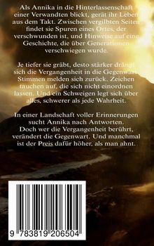 Text über Annika, die in die Vergangenheit blickt und Erinnerungen sucht. Darunter ist ein Barcode zu sehen.