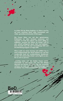Ein Text beschreibt eine sinnliche Reise von Hitomi und Yua. Preisangaben sind €7,99 und CHF 11,90. Rote Kleckse verbreitet.