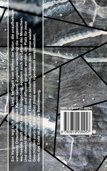 Vertikaler Text über Natur und Stadt. ISBN: 978-3-8192-3025-7. Graue abstrakte geometrische Muster.