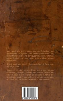 Spannende Geschichten in einem Mehrfamilienhaus. Ein ominöser Koffer spielt eine wichtige Rolle. Verschiedene Handlungen.