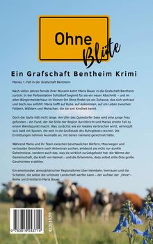 "Ein Grafschaft Bentheim Krimi" steht oben. Darunter weiden Kühe auf einer Wiese, mit einem blauen Himmel im Hintergrund.
