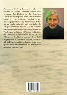 Ein Text beschreibt das Leben von Heidewig Feuerherdt. Rechts ist ein Foto einer älteren Frau mit Brille und grauen Haaren.