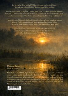 Texte: Im Steinacher Ried bei Bad Waldsee hört man nachts ein Weinen. Ein düsterer Schauerrroman aus Bad Waldsee. 

Illustration zeigt einen nebligen Sonnenuntergang über einem Moor mit Schilfgras und stillem Wasser.