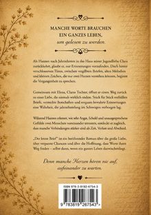 Manche Worte brauchen ein ganzes Leben, um gelesen zu werden. Beige Hintergrund mit Blumen, ISBN unten.
