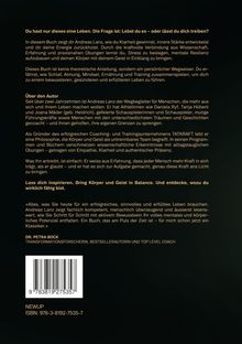 Ein Buch über persönliche Entwicklung, Balance von Körper und Geist, mit Aussagen eines bekannten Autors und einer ISBN.