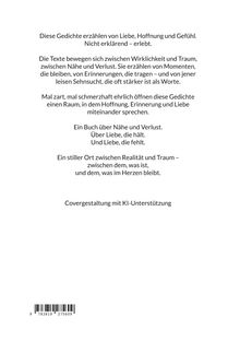 Texte über Gedichte von Liebe, Hoffnung, Realität und Traum, gestaltet mit KI-Unterstützung. Barcodes vorhanden.