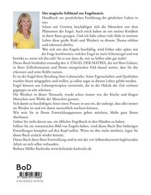 Texte im Mittelpunkt: 

- **Titel:** Der magische Schlüssel zur Engelmatrix
- **Autorin:** Barbara Müller
- **Webseite:** www.lichtsäule-karlsruhe.de

Ein Foto einer lächelnden Frau auf der linken Seite above.