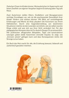 Text beschreibt Erziehung, ihre Herausforderungen und Tipps. Unten eine Illustration: zwei Frauen im Gespräch bei einer Tasse Tee.