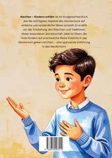 Text über einem lächelnden Jungen: "Aleviten – Kindern erklärt ist ein kindgerechtes Buch..."