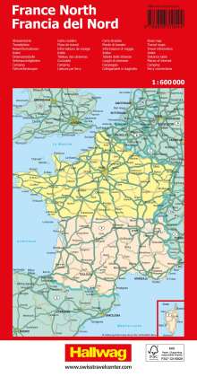 Frankreich Nord Strassenkarte 1:600 000, Karten