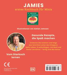 JAMIES erstes Kochbuch für Minis. Illustration: Starkoch, gesunde Rezepte. DK-Logo, CE-Kennzeichnung, ISBN 978-3-8310-5287-5.