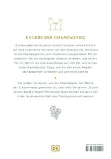 "Es lebe der Champagner!" Einführung in die Welt des Champagners durch Expertin Aurélie Soubiran. Zeichnung: Weingläser, Trauben.