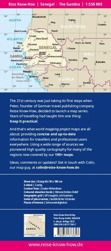 Reise Know-How Verlag Peter Rump: Reise Know-How Landkarte Senegal, Gambia 1 : 550 000, Karten