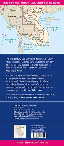 Reise Know-How Landkarte Vietnam, Laos, Kambodscha (1:1.200.000), Karten
