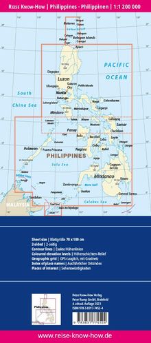 Reise Know-How Landkarte Philippinen / Philippines (1:1.200.000), Karten