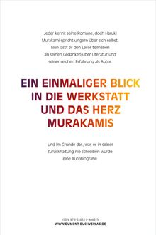 Haruki Murakami: Von Beruf Schriftsteller, Buch