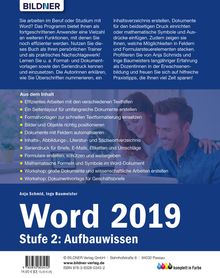 Anja Schmid: Word 2019 - Stufe 2: Aufbauwissen, Buch