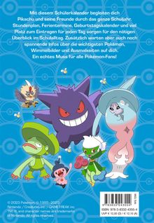 Panini: Pokémon Schülerkalender 2023-2024, Kalender