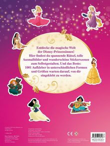 Entdecke die magische Welt der Disney-Prinzessinnen! Auf dem pink-lila Hintergrund sind Prinzessinnen-Illustrationen.