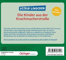 Astrid Lindgren: Die Kinder aus der Krachmacherstraße, CD