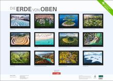 „DIE ERDE VON OBEN“, Fotos aus Island, Indien, Kroatien. Kalenderbilder, Landschaften und Naturphänomene in Rahmung.