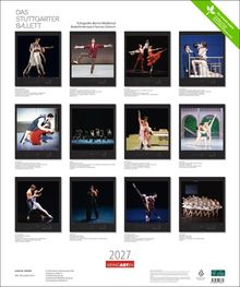 „Das Stuttgarter Ballett. Fotografie Bernd Weißbrod. Ballettintendant Tamas Detrich.“  
Anordnung von 12 Ballettszenen.