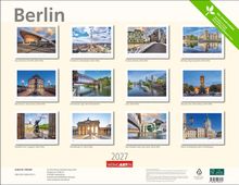 Berlin 2027 Kalender mit Fotos von Sehenswürdigkeiten: Haus der Kulturen, Fernsehturm, Reichstag, Bode Museum, Brandenburger Tor.