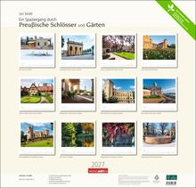 Kalender "Ein Spaziergang durch Preußische Schlösser und Gärten" von Leo Seidel. Fotos von Schlössern und Gärten.