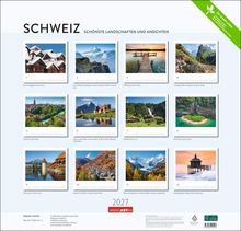 Schweiz, Schönste Landschaften und Ansichten. Dorflandschaften, Berge, Seen, Naturansichten, Monatskalender 2027.