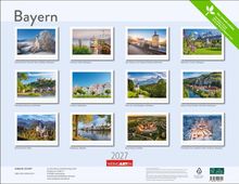 Bayern: Bilder mit Szenen aus Bayern, darunter Ramsachkirchl, Chiemsee, Neuschwanstein und der Chinesische Turm.