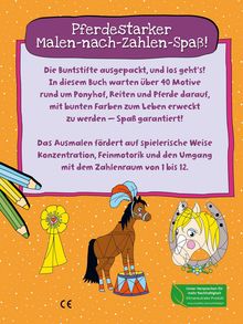 Malen nach Zahlen : Mein dickes Malen-nach-Zahlen-Buch - Pferde und Ponys, Buch