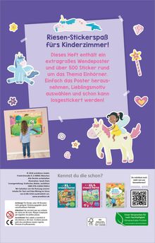XL Sticker-Poster: Mein XL Sticker-Poster Einhörner, Buch