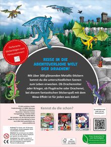 Das Metallic-Stickerbuch - Drachen, Buch