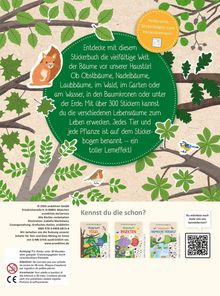 Entdecke die vielfältige Welt der Bäume mit diesem Stickerbuch. Kennst du die schon? Drei Stickerhefte werden gezeigt.