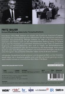 Fritz Bauer - Gespräche, Interviews und Reden aus den Fernseharchiven 1961-1968, 2 DVDs