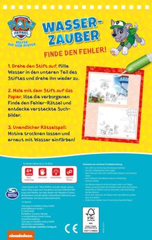 PAW Patrol Wasserzauber | Finde den Fehler. Einfach mit Wasser malen!, Buch