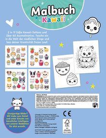 Schwager &amp; Steinlein Verlag: Malbuch Kawaii mit 45 Tattoos, Buch