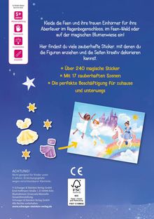 Kleide Feen und Einhörner für Abenteuer. Über 240 magische Sticker, 17 Szenen. Perfekt für zuhause und unterwegs. Stelle zeigt Feen, Einhörner, Sterne.