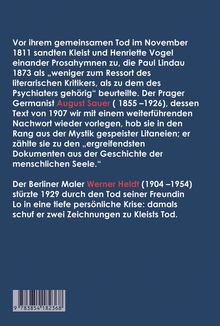 Text über Kleist und Henriette Vogel, prosaähnliche Hymnen, erwähnt August Sauer und Werner Heldt. Barcode unten.