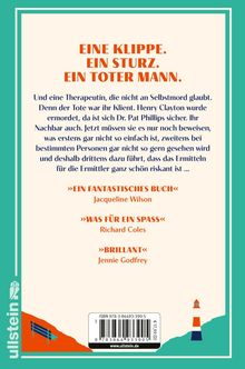 "EINE KLIPPE. EIN STURZ. EIN TOTER MANN." Ein spannungsgeladenes Buchcover mit prominenten Lobzitaten.