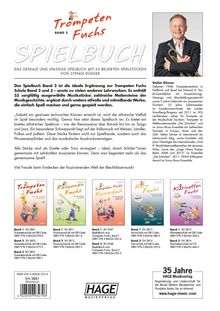 "Trompeten Fuchs SPIELBUCH. 55 Spielstücke, Band 2, Stefan Dünser. Ideal für Schule Band 2-3. HAGE Musikverlag."