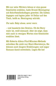 Roberta Allen: Short-Shortstorys schreiben - Kürzestgeschichten schreiben, Buch