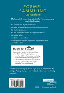 ISBN 978-3-86814-861-9. FORMELSAMMLUNG IQB-konform für Mathematik, Physik, Chemie, 80 farbige Seiten, nachhaltig.